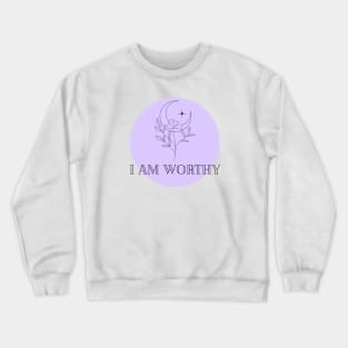 Affirmation Collection - I Am Worthy (Purple) Crewneck Sweatshirt